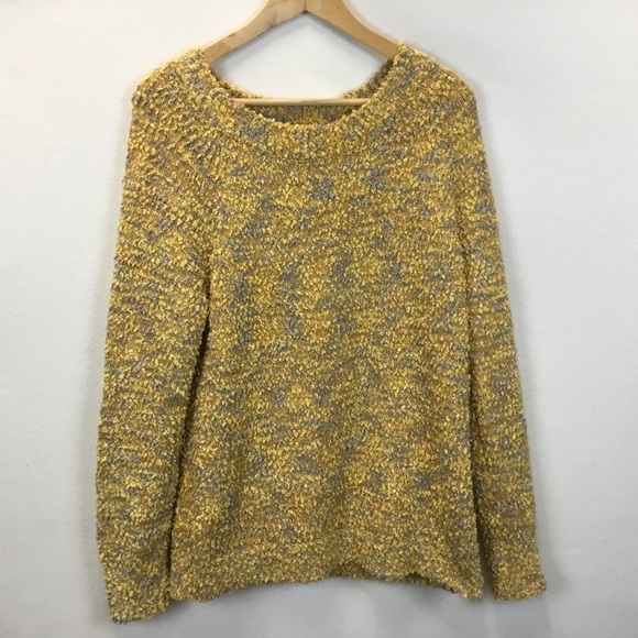 Soft Surroundings Sweaters - Soft Surroundings Liv Yellow Boucle Popcorn Knit Sweater